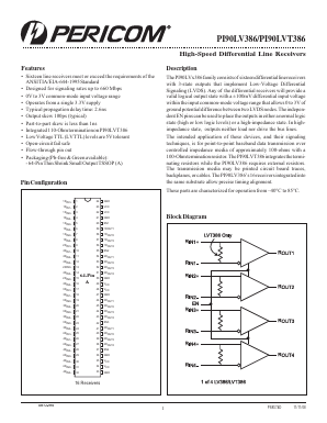 PI90LVT386 Datasheet PDF Pericom Semiconductor