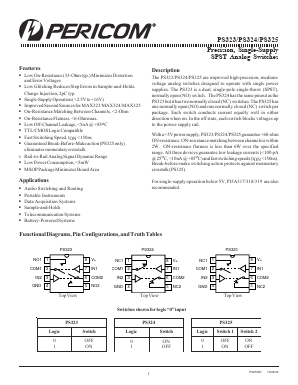 PS323CSA Datasheet PDF Pericom Semiconductor