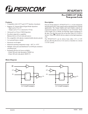 PI74LPT16373CV Datasheet PDF PerkinElmer Inc