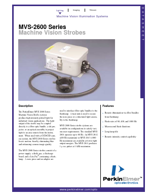 MVS2600 Datasheet PDF PerkinElmer Inc