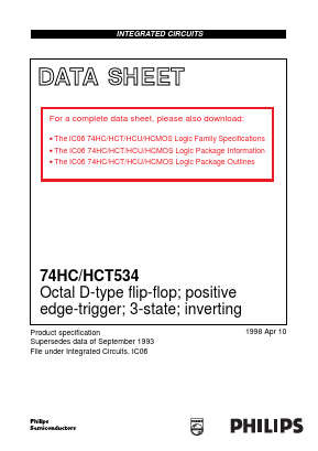 74HC534N Datasheet PDF Philips Electronics