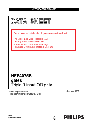 HEF4075BN Datasheet PDF Philips Electronics