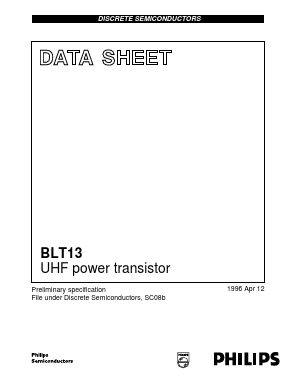 BLT13 Datasheet PDF Philips Electronics