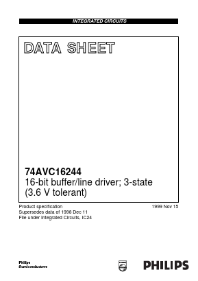 74AVC16244 Datasheet PDF Philips Electronics