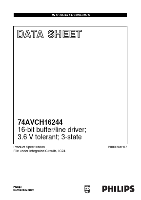 74AVCH16244 Datasheet PDF Philips Electronics