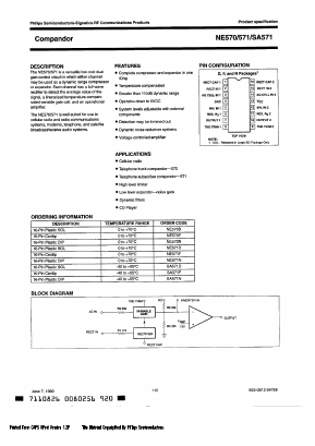 NE570N Datasheet PDF Philips Electronics