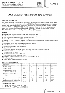SAA7310 Datasheet PDF Philips Electronics