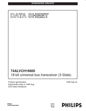74ALVCH16600 Datasheet PDF Philips Electronics