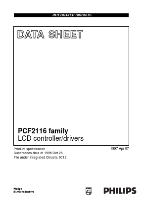 PCF2116AU/12 Datasheet PDF Philips Electronics