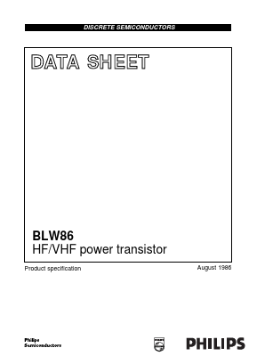 BLW86 Datasheet PDF Philips Electronics