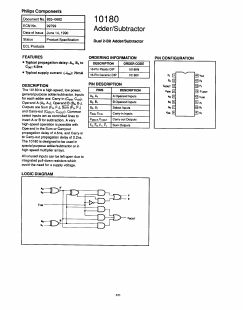 10180 Datasheet PDF Philips Electronics