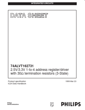 74ALVT162731 Datasheet PDF Philips Electronics