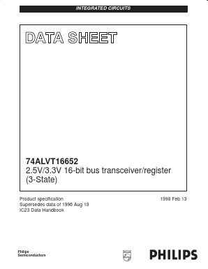 74ALVT16652 Datasheet PDF Philips Electronics