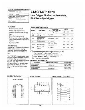 74AC11378 Datasheet PDF Philips Electronics