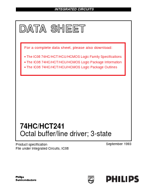 74HCT241DB Datasheet PDF Philips Electronics