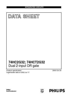 74HCT2G32DP Datasheet PDF Philips Electronics