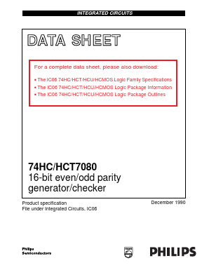 74HCT7080 Datasheet PDF Philips Electronics