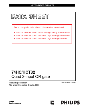 74HC32BQ Datasheet PDF Philips Electronics