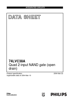 74LVC38AD Datasheet PDF Philips Electronics
