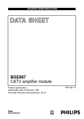 BGE887 Datasheet PDF Philips Electronics