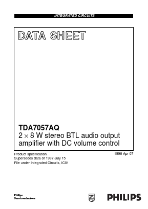 TDA7057AQ/N2 Datasheet PDF Philips Electronics