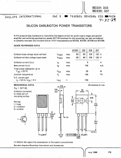 BD337 Datasheet PDF Philips Electronics