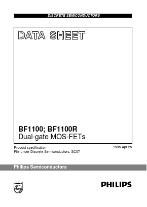 BF1100R Datasheet PDF Philips Electronics