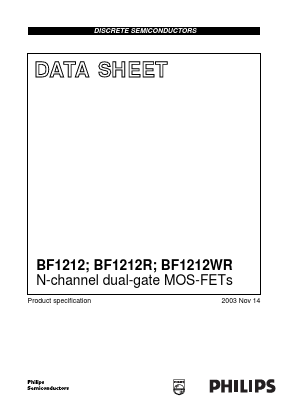 BF1212WR Datasheet PDF Philips Electronics