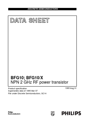BFG10 Datasheet PDF Philips Electronics