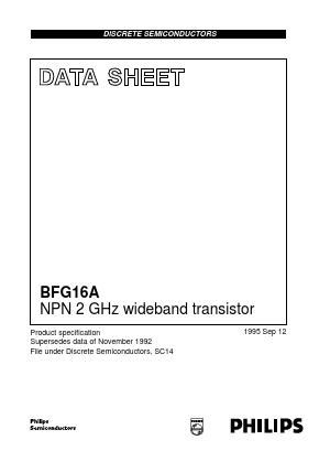 BFG16 Datasheet PDF Philips Electronics