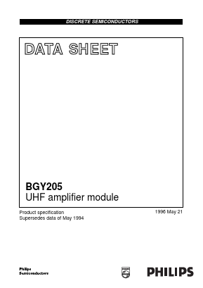 BGY205 Datasheet PDF Philips Electronics