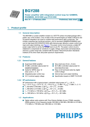 BGY288 Datasheet PDF Philips Electronics