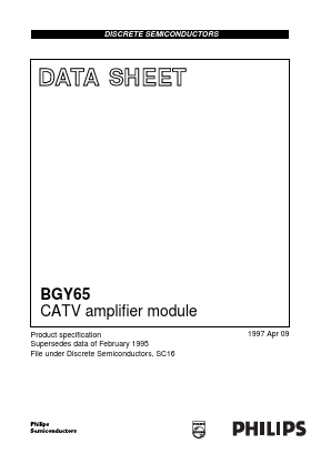 BGY65 Datasheet PDF Philips Electronics