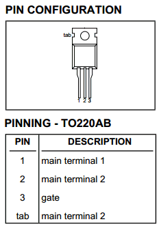BTA225-600C Datasheet PDF Philips Electronics