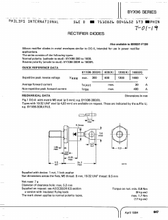 BYX96-1200R Datasheet PDF Philips Electronics