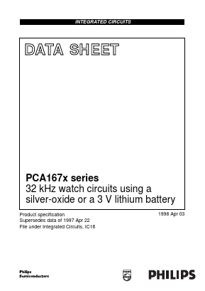 PCA1676U/10 Datasheet PDF Philips Electronics
