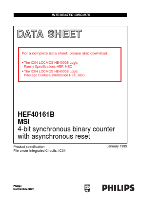 HEF40161B Datasheet PDF Philips Electronics