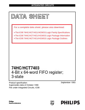 74HC7403N Datasheet PDF Philips Electronics
