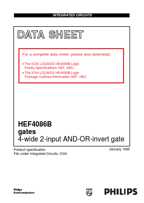 HEF4086B Datasheet PDF Philips Electronics