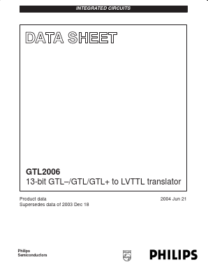 GTL2006 Datasheet PDF Philips Electronics