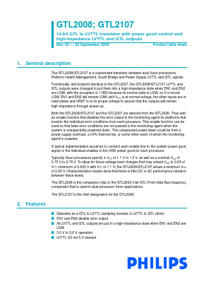 GTL2008PW Datasheet PDF Philips Electronics