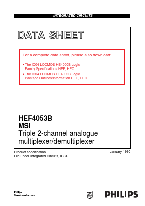 HEF4053BD Datasheet PDF Philips Electronics