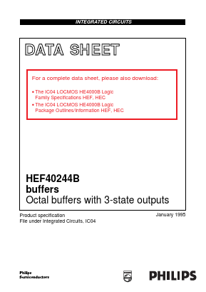 HEC40244BDB Datasheet PDF Philips Electronics