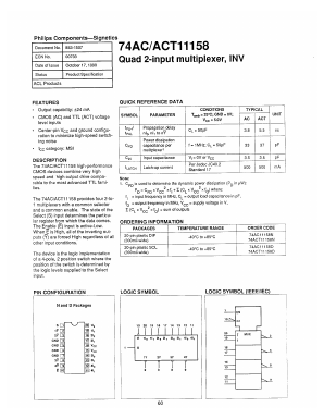 74ACT11158N Datasheet PDF Philips Electronics