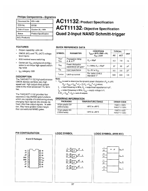 74ACT11132 Datasheet PDF Philips Electronics