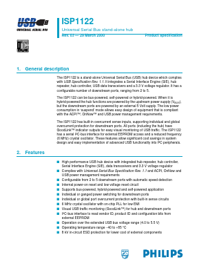 ISP1122 Datasheet PDF Philips Electronics