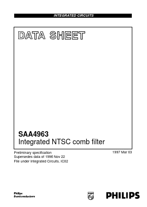 SAA4963 Datasheet PDF Philips Electronics