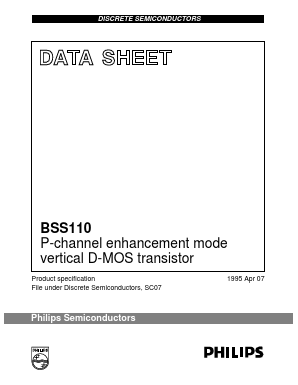 BSS110 Datasheet PDF Philips Electronics