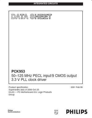 PCK953BD Datasheet PDF Philips Electronics