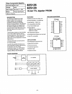 N82S129 Datasheet PDF Philips Electronics